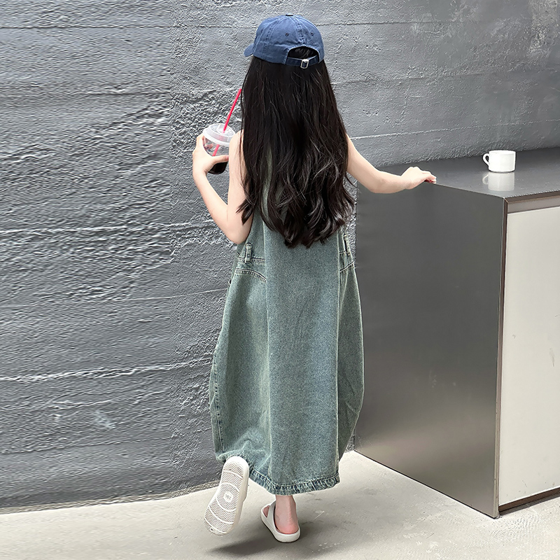 Vintage Blue Children Girls Hi - Quality Summer Clothing incelemesi ve fiyatı