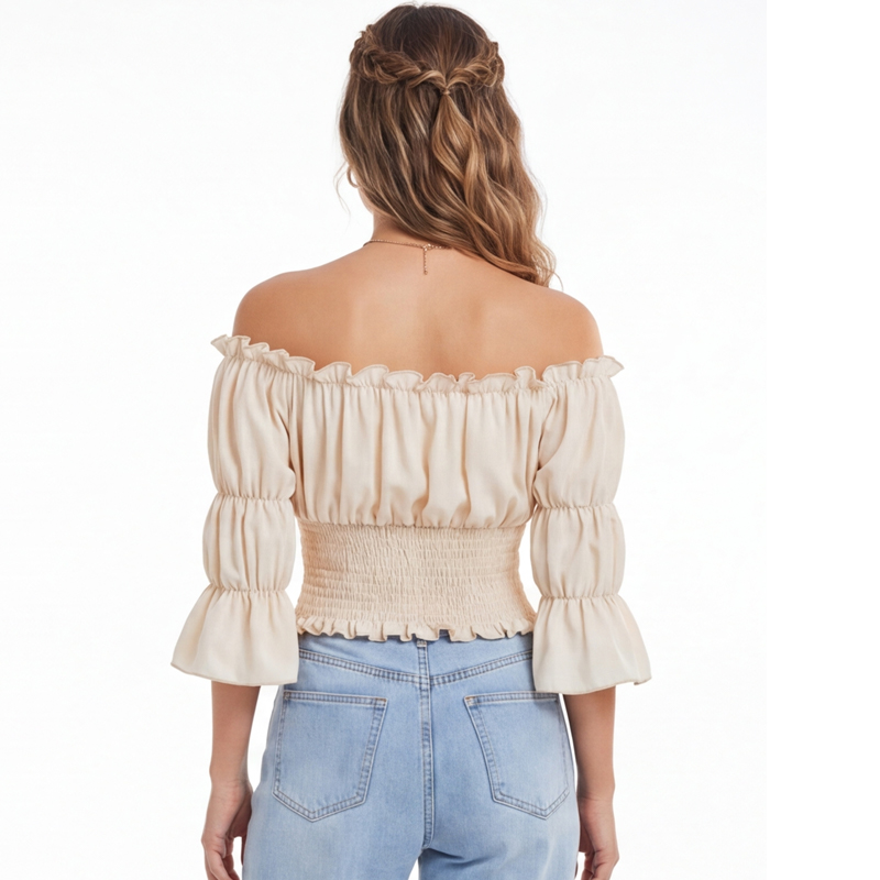 Renaissance Blouse Women Top w - Off Shoulder Blouse incelemesi ve fiyatı