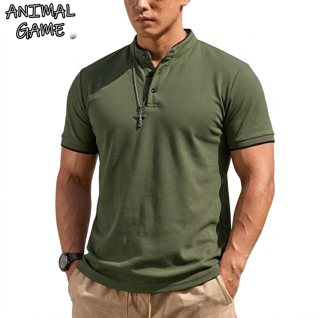 Summer Short Sleeve Henley Shi - Summer Clothing For Young Men incelemesi ve fiyatı