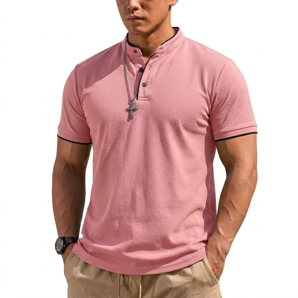 Summer Short Sleeve Henley Shi - Summer Clothing For Young Men incelemesi ve fiyatı