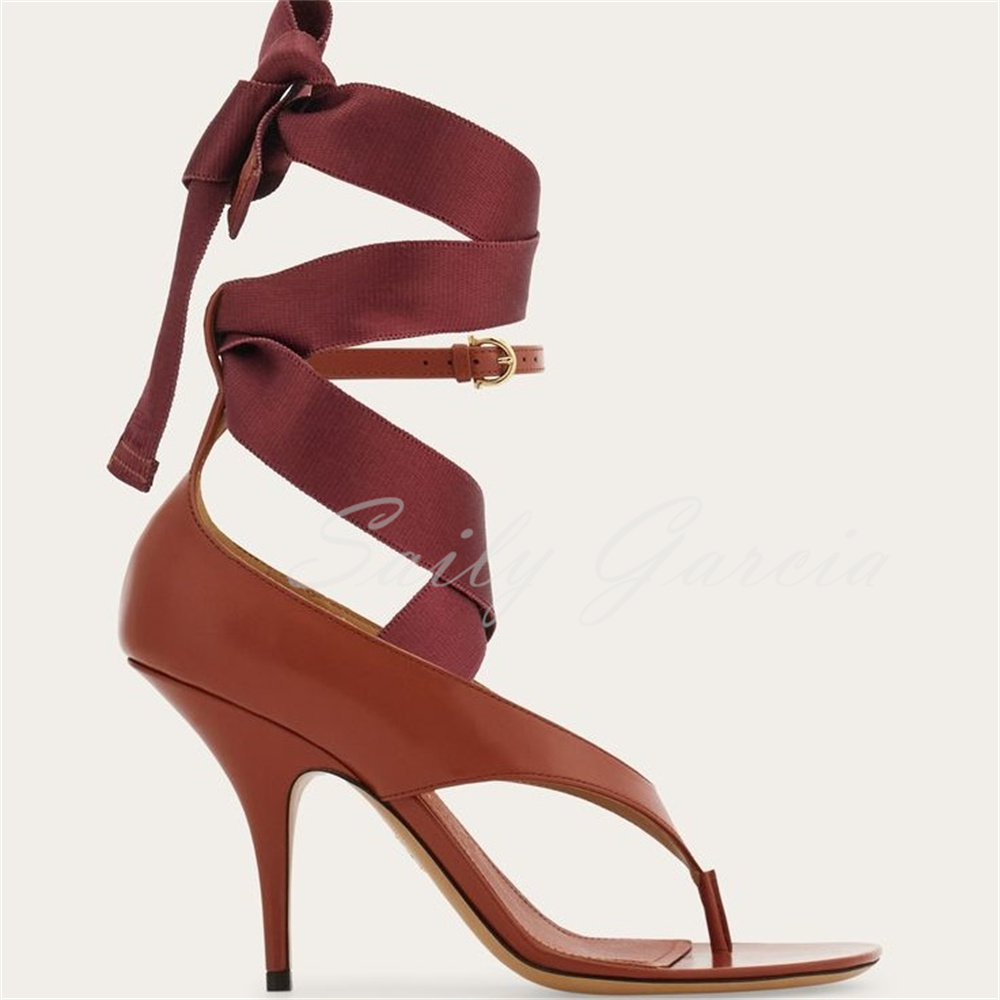 Brown Leather High Heel Flip F - Summer Clothing Fabric incelemesi ve fiyatı