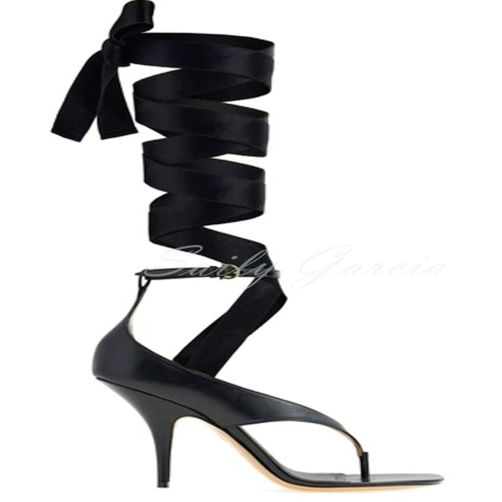 Brown Leather High Heel Flip F - Summer Clothing Fabric incelemesi ve fiyatı