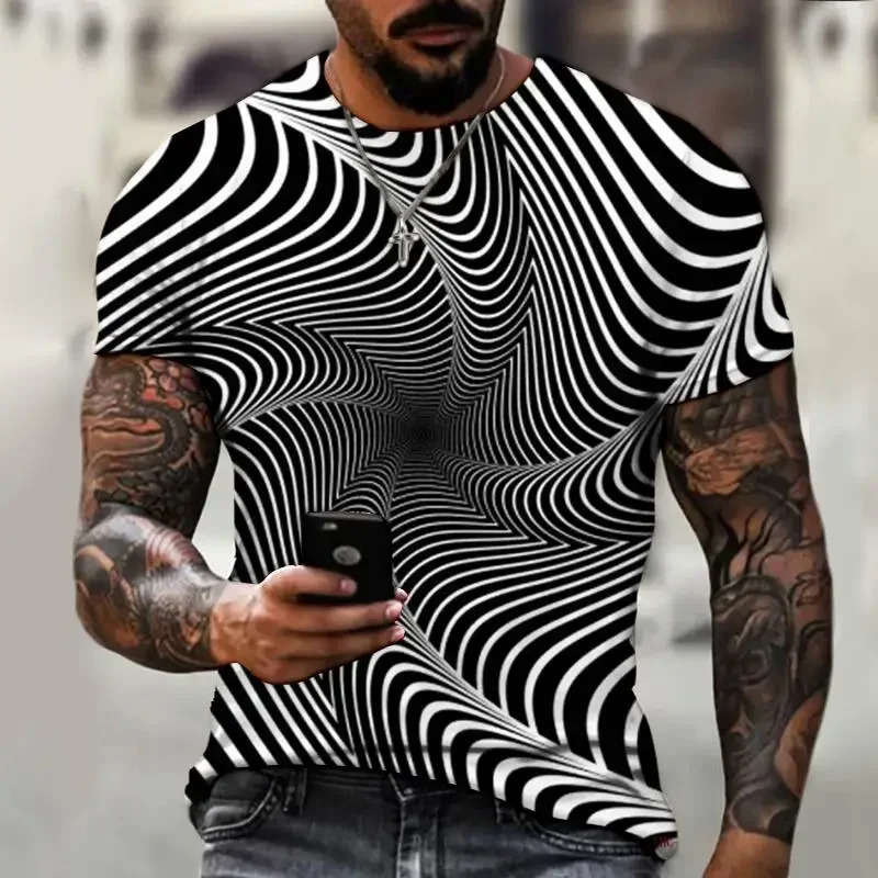 Men's 3D printed T-shirt, over - Summer Clothing Affordable incelemesi ve fiyatı