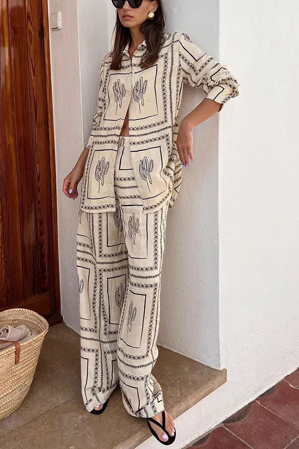 Printed Shirts Two Piece Set W - Summer Clothing Usa incelemesi ve fiyatı