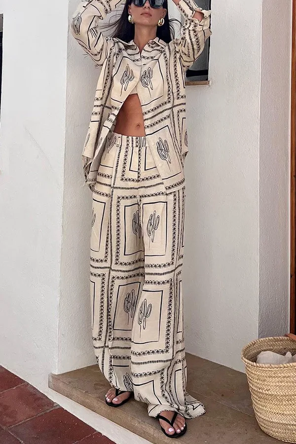 Printed Shirts Two Piece Set W - Summer Clothing Usa incelemesi ve fiyatı