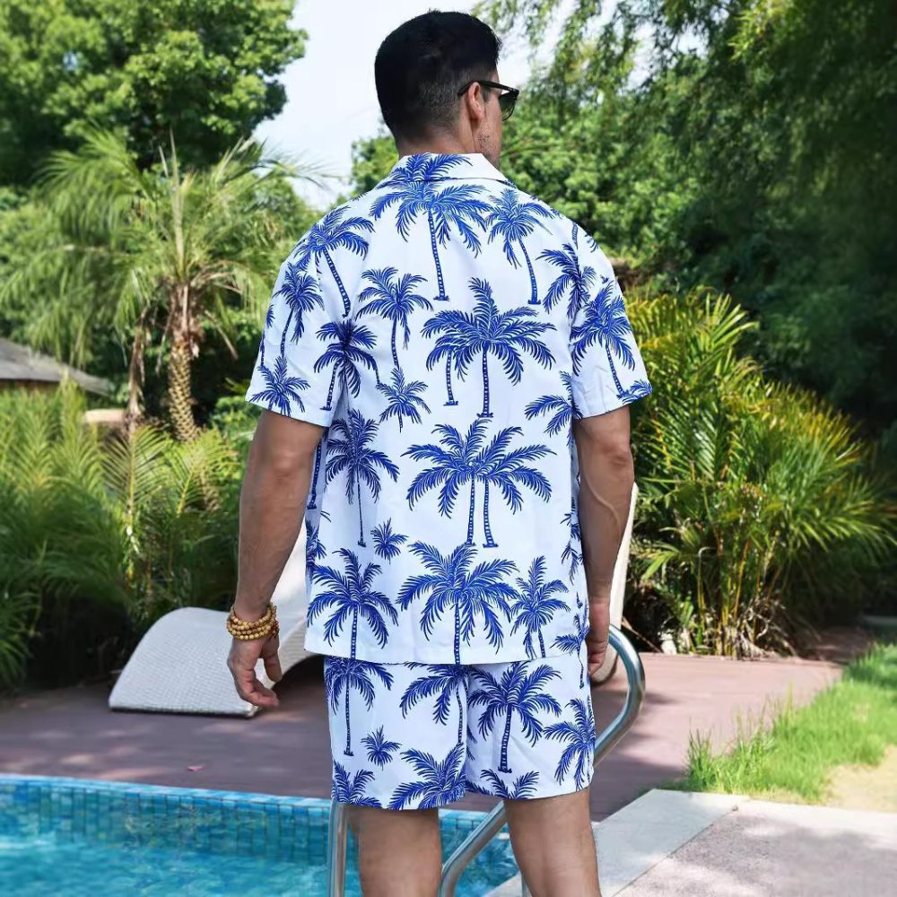 Hawaiian Style Printed Coconut - Beach Shirt Hawaiian incelemesi ve fiyatı