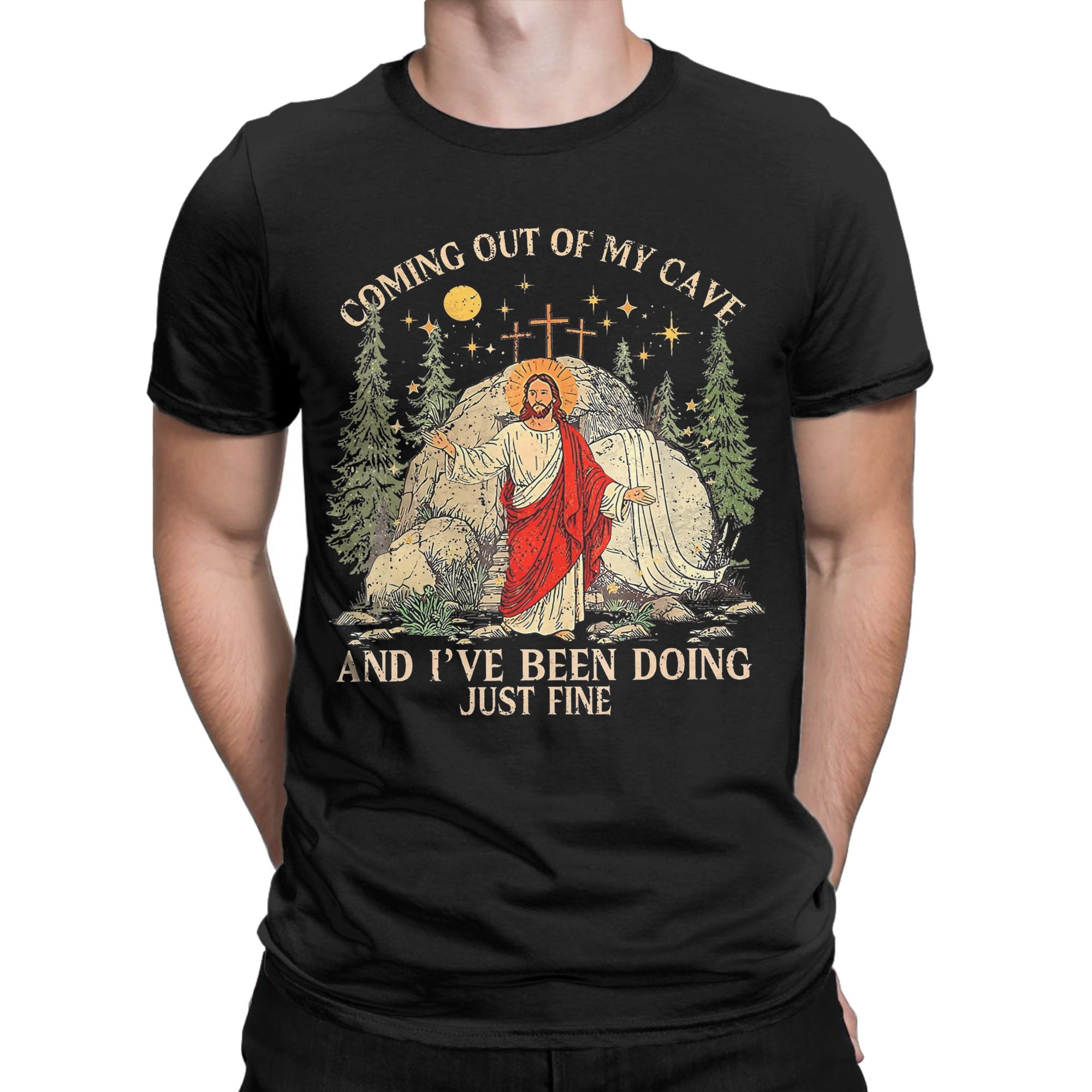 Jesus Coming Out Of My Cave T  - Summer Clothing Ideas Men incelemesi ve fiyatı