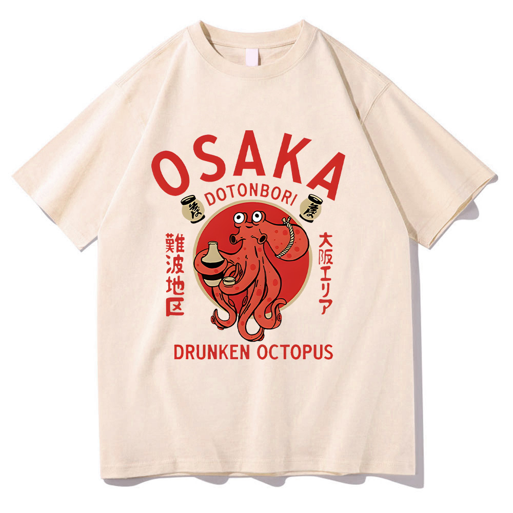 Osaka Dotonbori Drunken Octopu - Japanese Summer Clothing Men incelemesi ve fiyatı