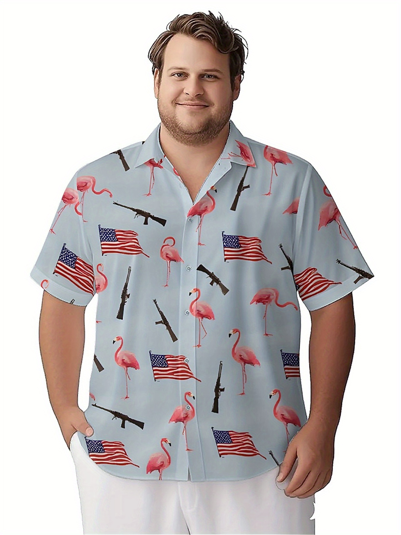 Men's Plus Size Hawaiian Shirt - Beach Shirt Hawaiian incelemesi ve fiyatı