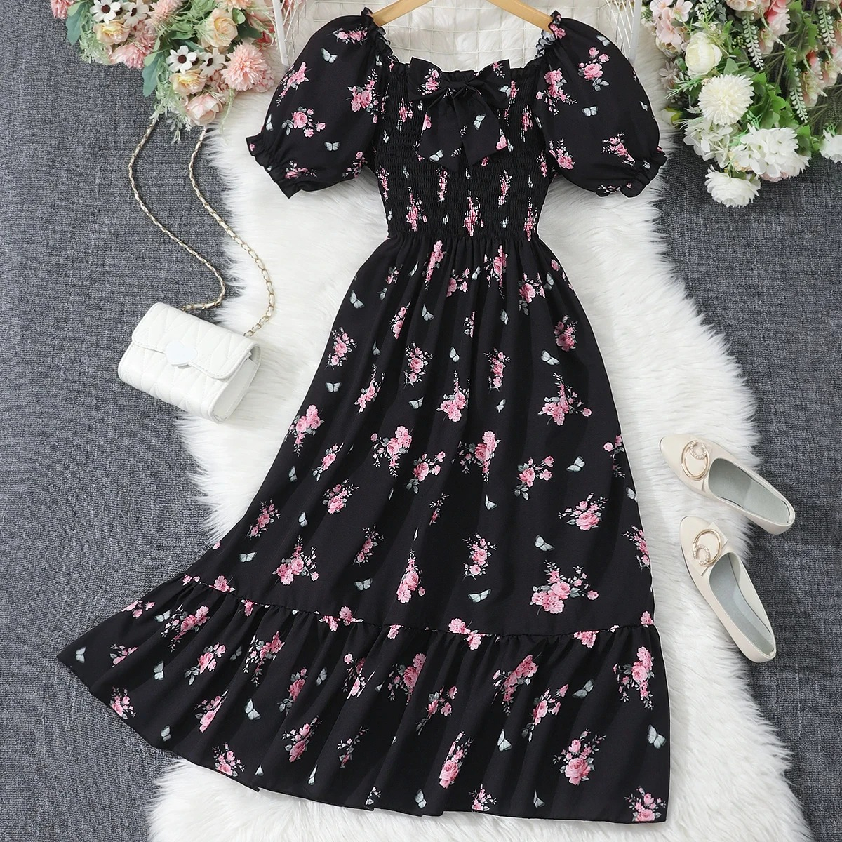 Teen Girl Floral Long Dress Su - Summer Clothing Teen Girls incelemesi ve fiyatı