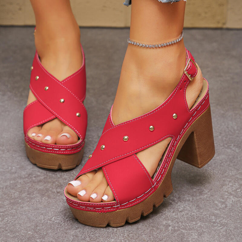 Vintage Super High Heel Cross  - Summer Clothing Ladies incelemesi ve fiyatı