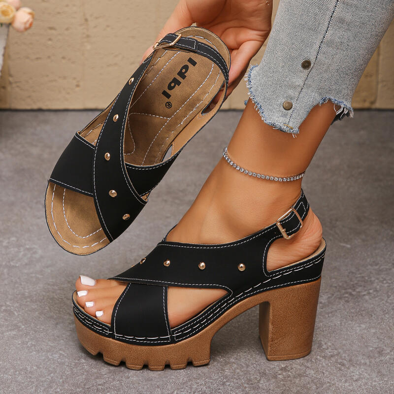 Vintage Super High Heel Cross  - Summer Clothing Ladies incelemesi ve fiyatı