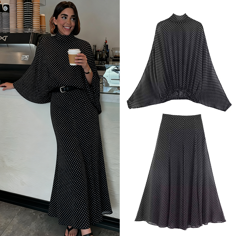 Polka Dot Printed Midi Skirts  - Summer Alt Clothing incelemesi ve fiyatı
