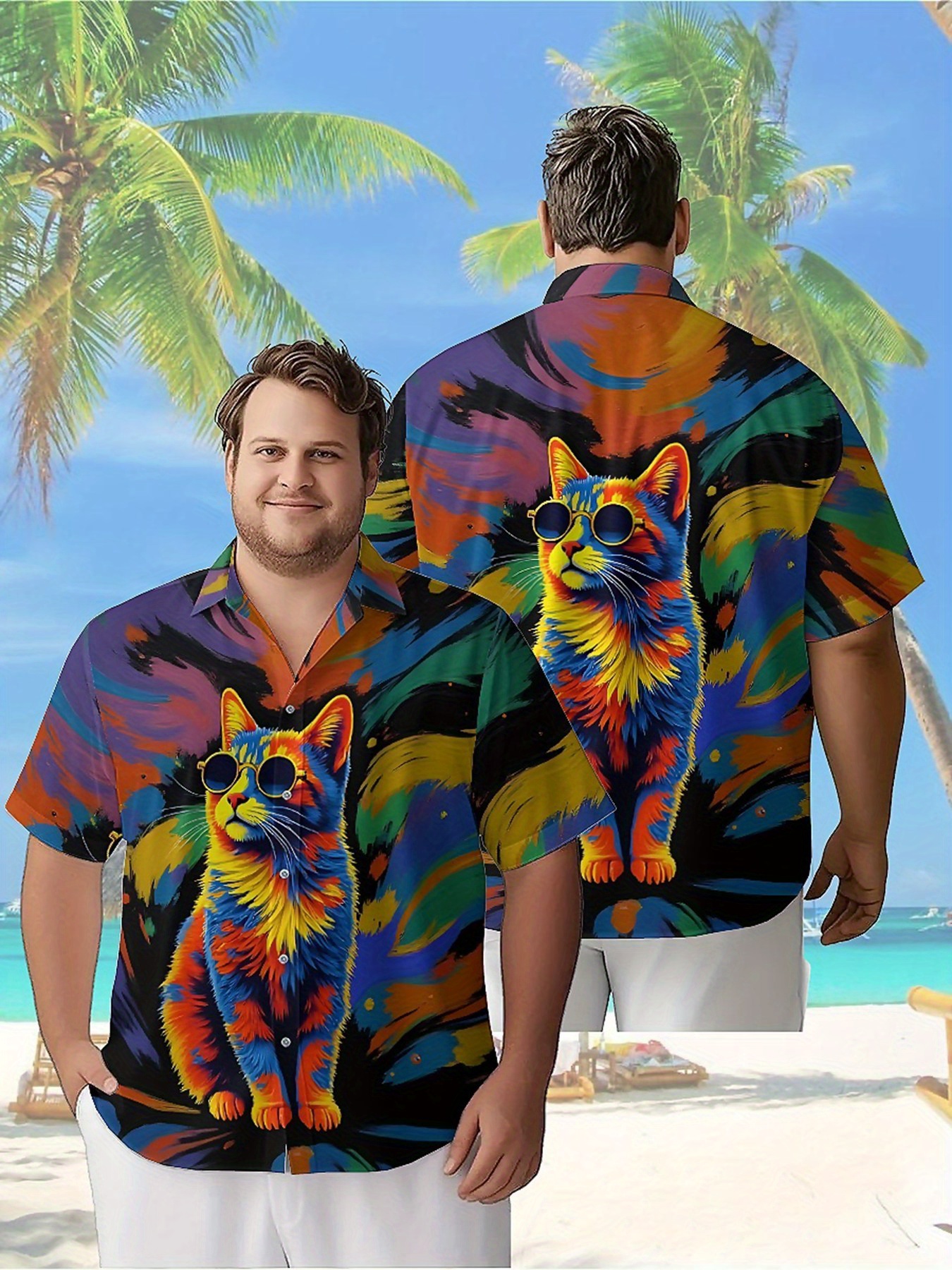 Men's Plus Size Hawaiian Shirt - Beach Shirt Hawaiian incelemesi ve fiyatı