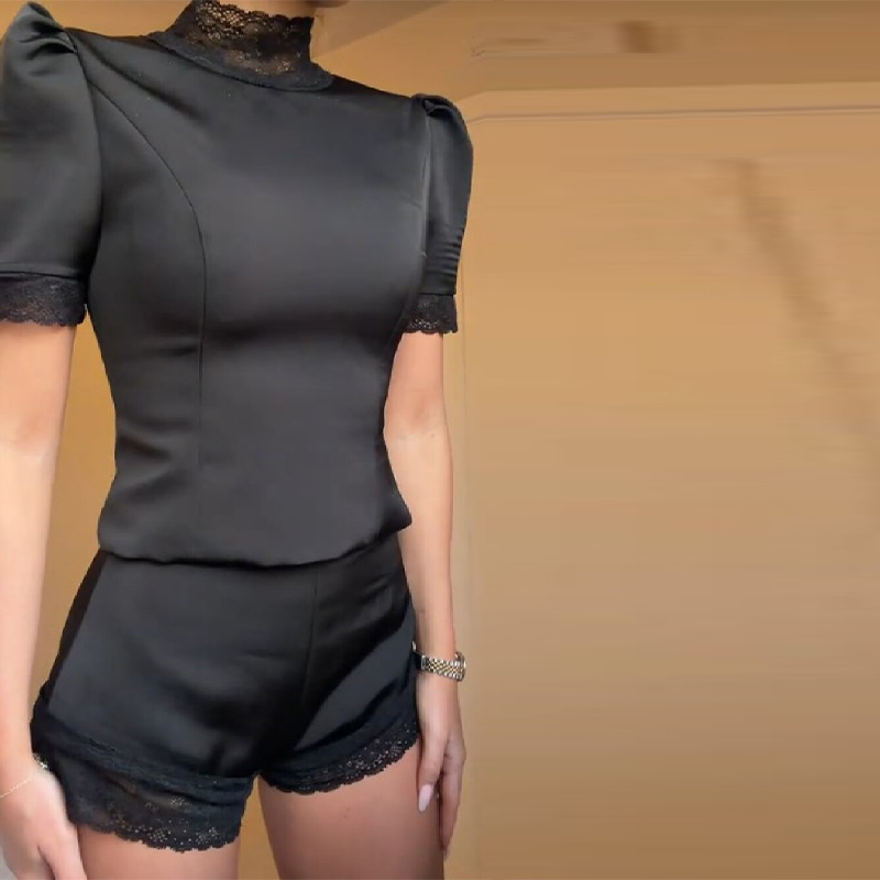 New Satin Lace Edge Top Short  - Off Shoulder Blouse incelemesi ve fiyatı