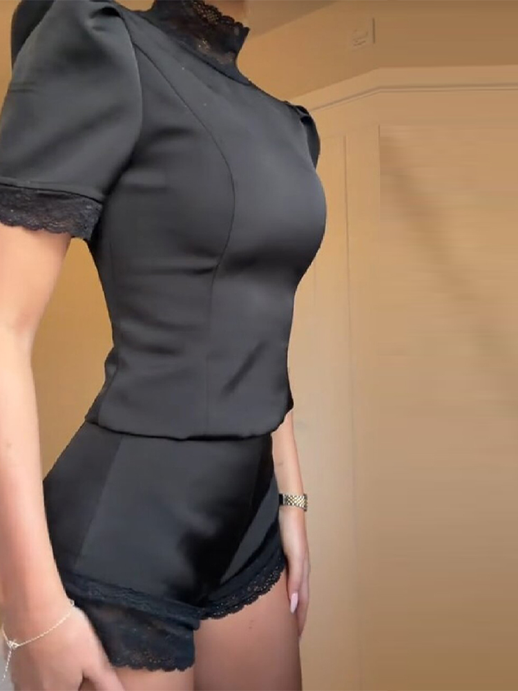 New Satin Lace Edge Top Short  - Off Shoulder Blouse incelemesi ve fiyatı