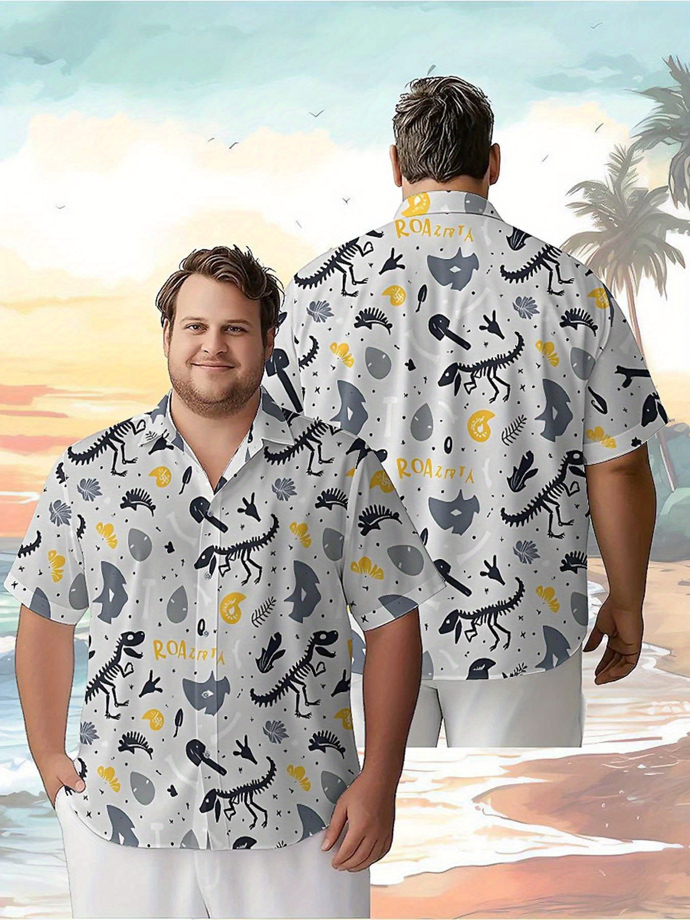 Men's Plus Size Hawaiian Shirt - Beach Shirt Hawaiian incelemesi ve fiyatı